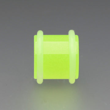 Detail View 1 of A Pair of Glow in the Dark Acrylic Regs Ear Gauge Plug-Green